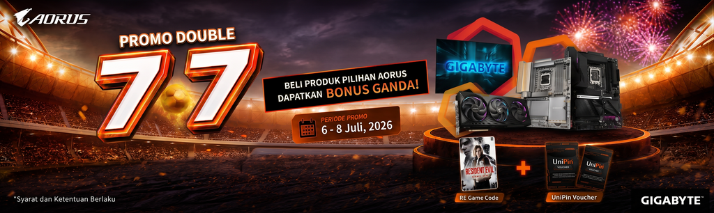 GIGABYTE PROMO DOUBLE 7.7