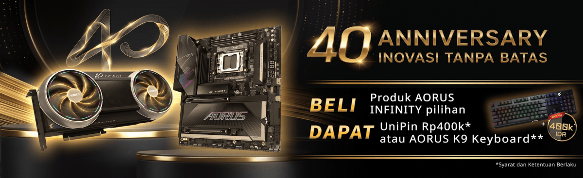 GIGABYTE 40TH ANNIVERSARY, INFINITY POSSIBILITIES