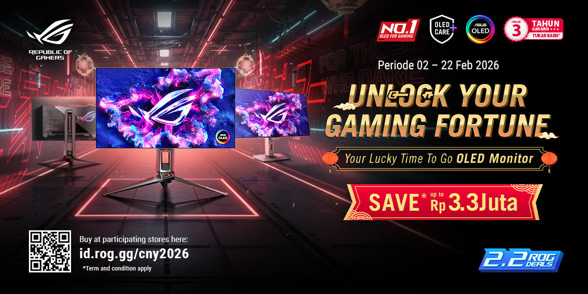 ASUS UNLOCK YOUR GAMING FORTUNE OLED MONITOR