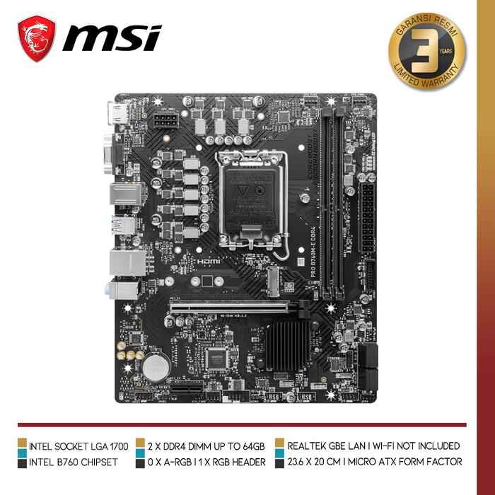 MSI PRO B760M-E DDR4