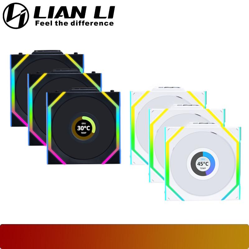 LIAN LI UNI FAN SL Wireless LCD 120 Reverse Blade Triple Pack