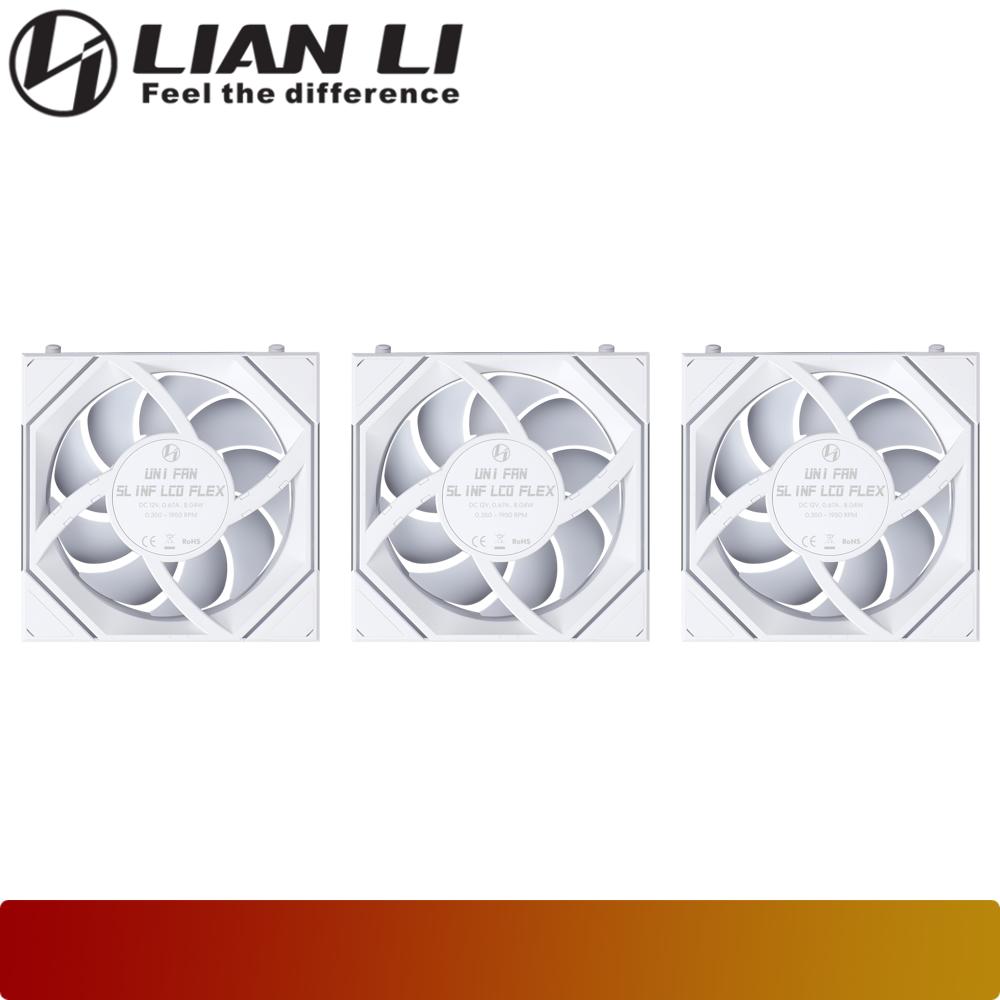 LIAN LI UNI FAN SL-INF LCD FLEX 120 Reverse Blade Triple Pack