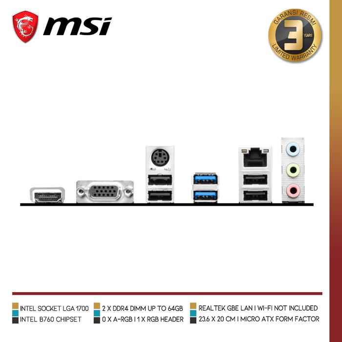 MSI PRO B760M-E DDR4