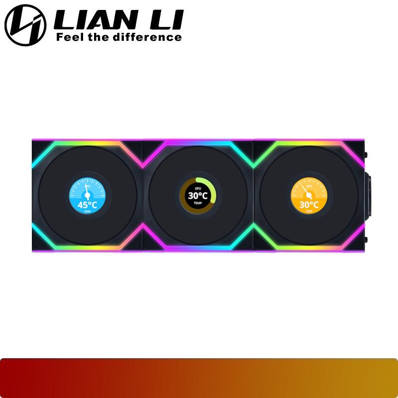 LIAN LI UNI FAN SL Wireless LCD 120 Reverse Blade Triple Pack