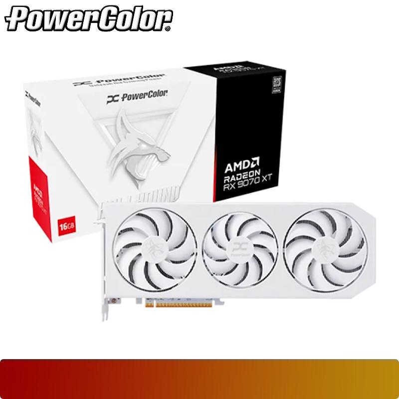 POWERCOLOR Hellhound Spectral White AMD Radeon RX 9070 XT 16GB GDDR6