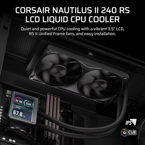CORSAIR NAUTILUS II 240 RS LCD Liquid CPU Cooler
