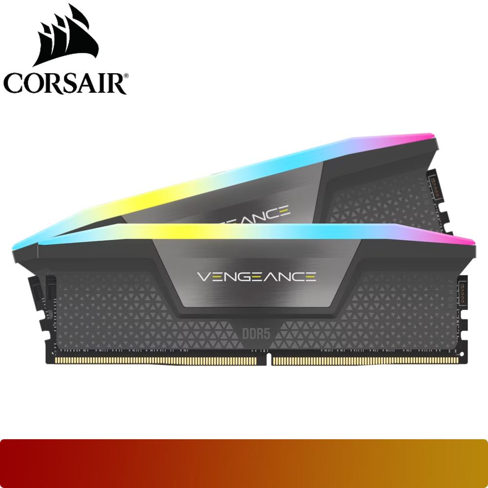 CORSAIR CMH64GX5M2B5600Z36K VENGEANCE RGB 64GB (2x32GB) DDR5 5600MT/s CL36  Kit Grey