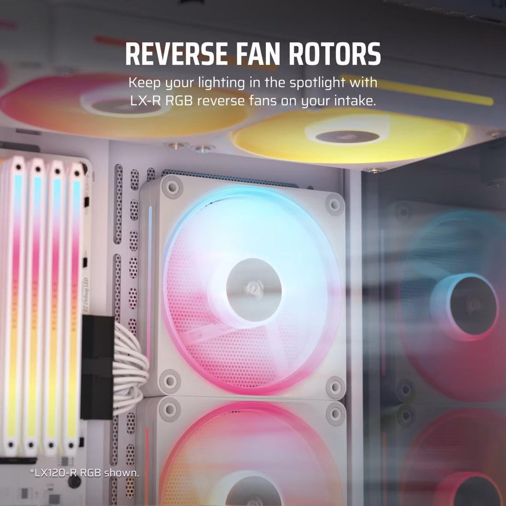 CORSAIR iCUE LINK LX140-R RGB Dual Pack 140mm PWM Reverse Fans Starter Kit