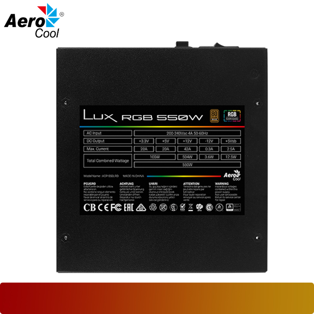 AEROCOOL LUX RGB 550W