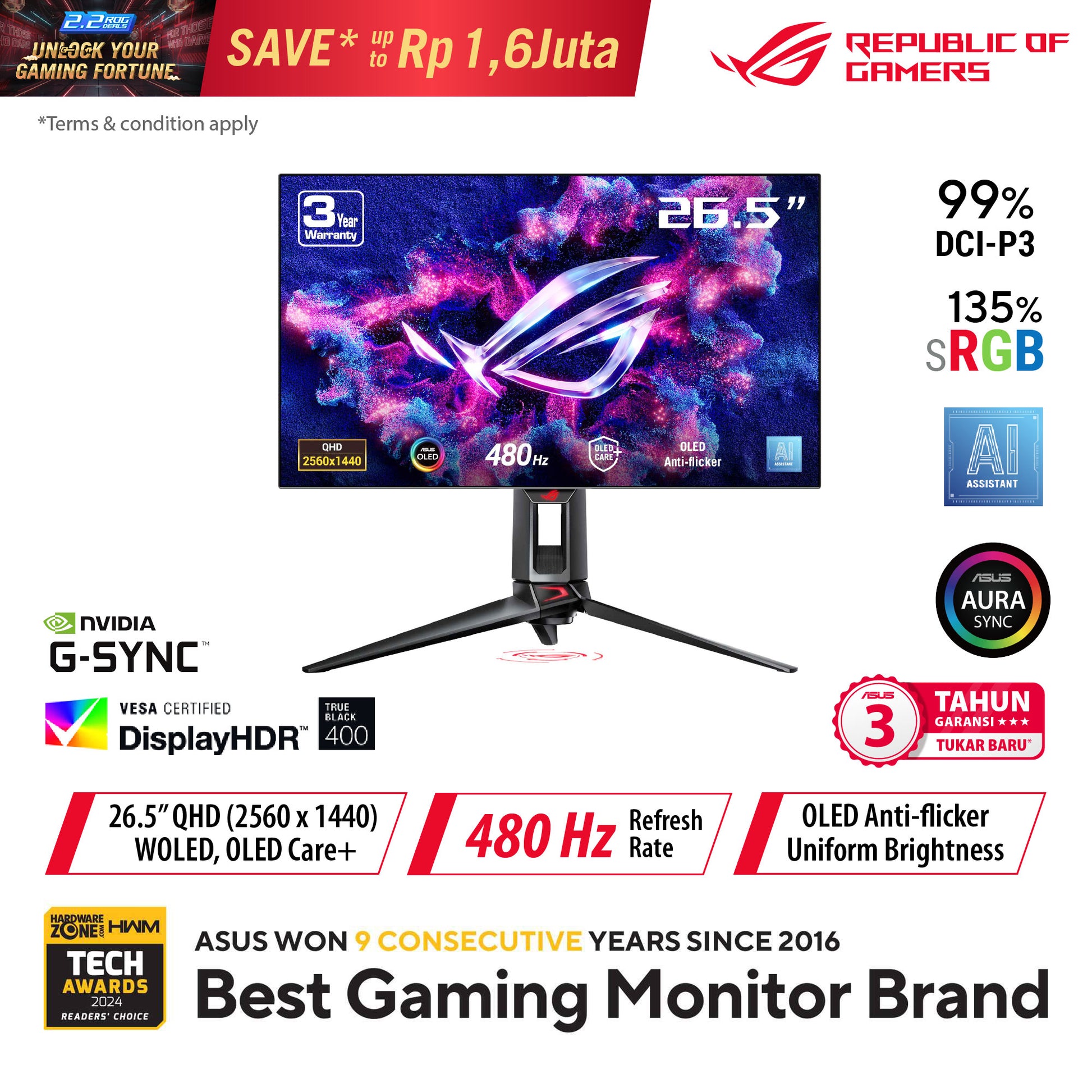 ASUS ROG Swift OLED PG27AQDP