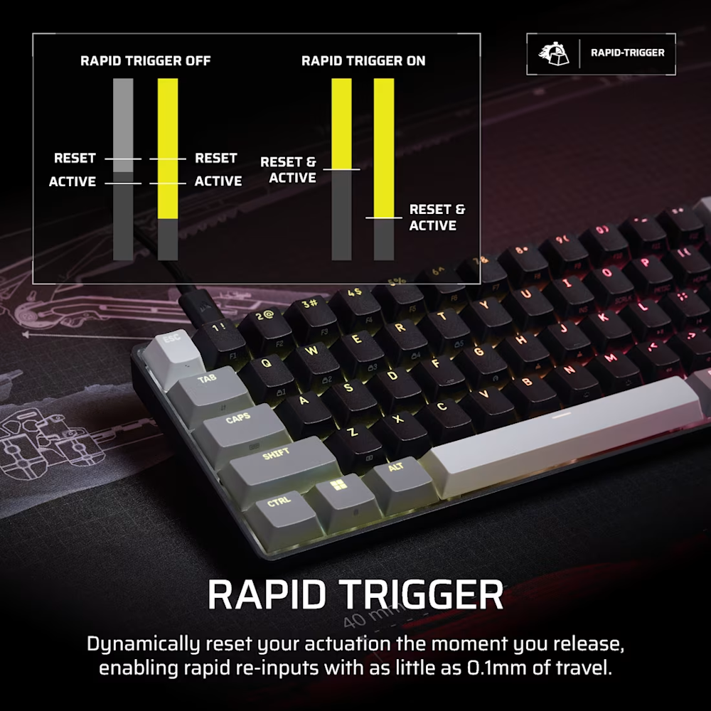 CORSAIR CLIPPER PRO MINI 60 Hall Effect Gaming Keyboard