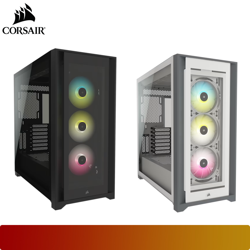 CORSAIR iCUE 5000X RGB Tempered Glass Mid-Tower ATX PC Smart Case