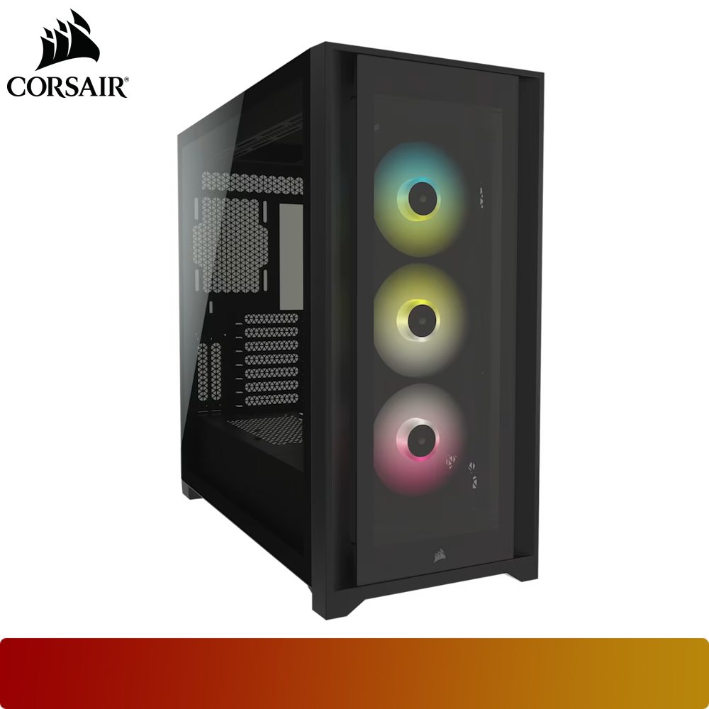 CORSAIR iCUE 5000X RGB Tempered Glass Mid-Tower ATX PC Smart Case