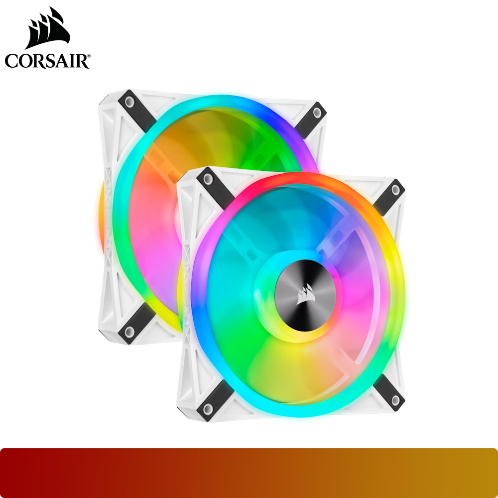 CORSAIR iCUE QL140 RGB 140mm PWM Dual Fan Kit with Lighting Node CORE