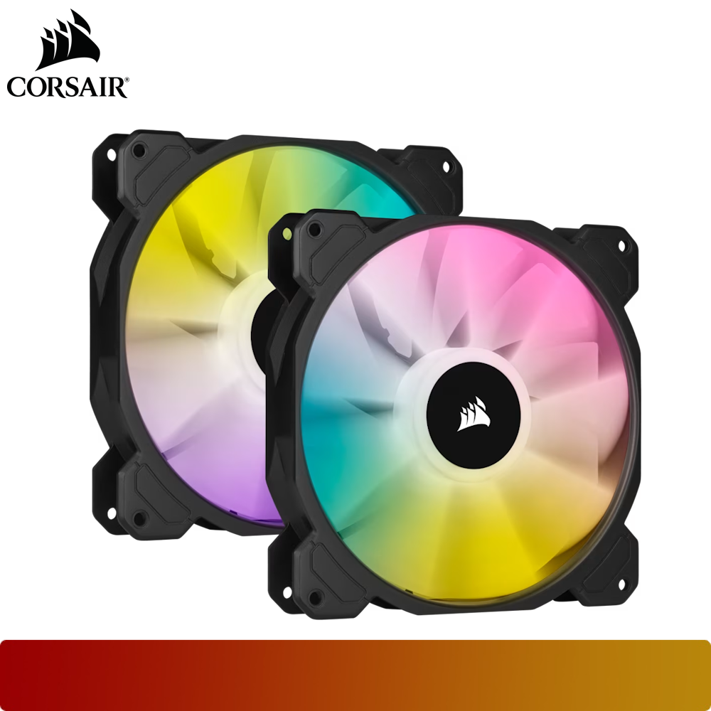 CORSAIR iCUE SP140 RGB ELITE Performance 140mm PWM Fan Dual Fan Kit with Lighting Node CORE