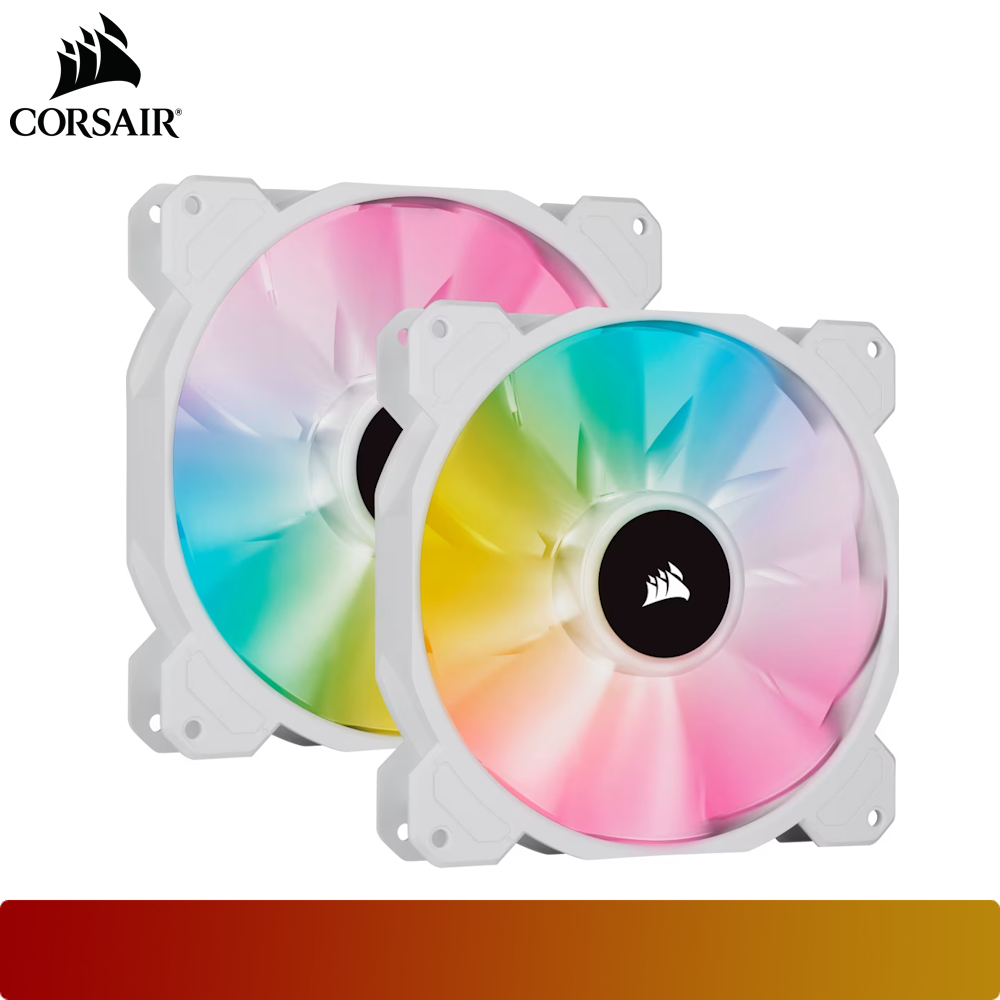 CORSAIR iCUE SP140 RGB ELITE Performance 140mm PWM Fan Dual Fan Kit with Lighting Node CORE