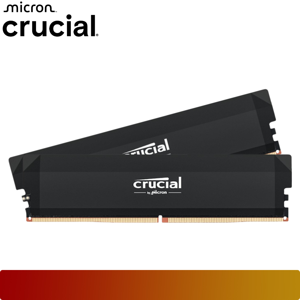 Crucial Pro Overclocking DDR5 64GB Kit (2 x 32GB) 6000 MT/s CL40 Black
