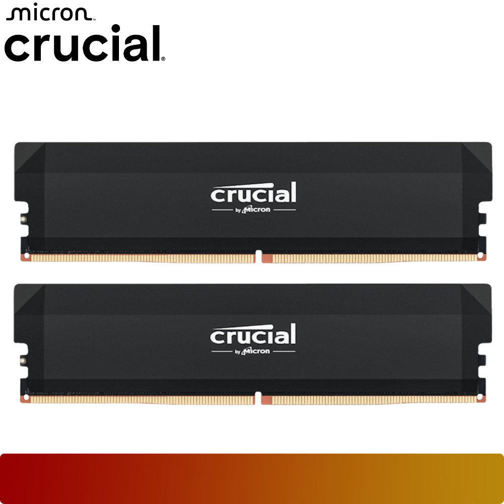 Crucial Pro Overclocking DDR5 64GB Kit (2 x 32GB) 6000 MT/s CL40 Black