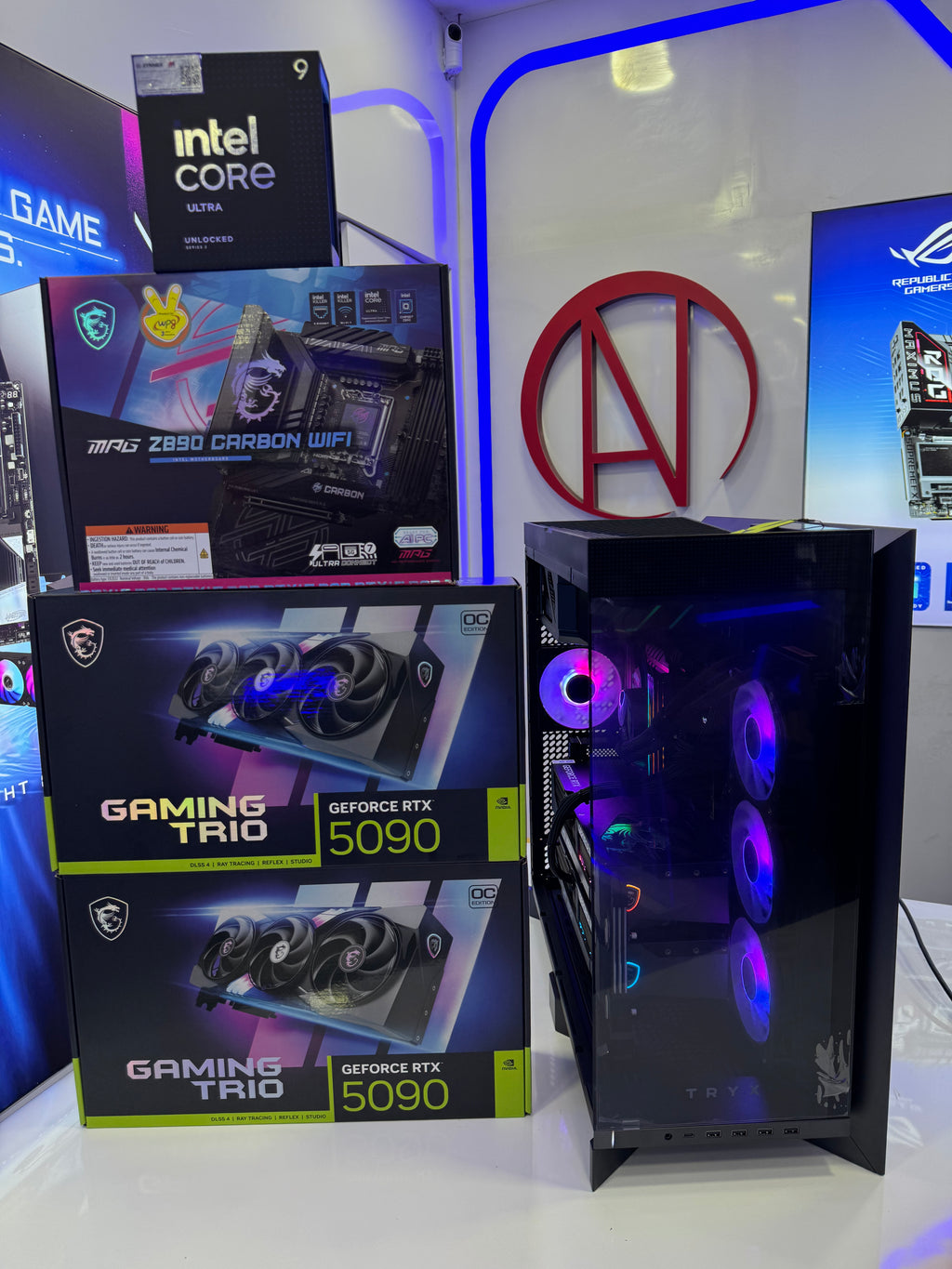 NK AI I50 AI PC & Workstation : INTEL ULTRA 9 285K, 2x GeForce RTX 5090, 128GB, 1TB