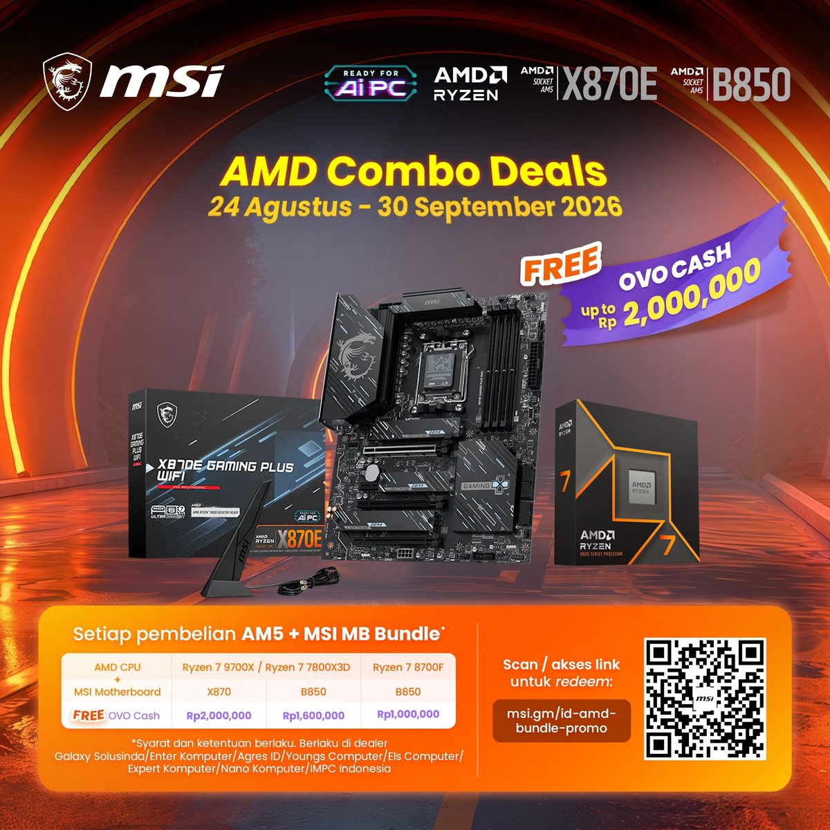 MSI X870E GAMING PLUS WIFI