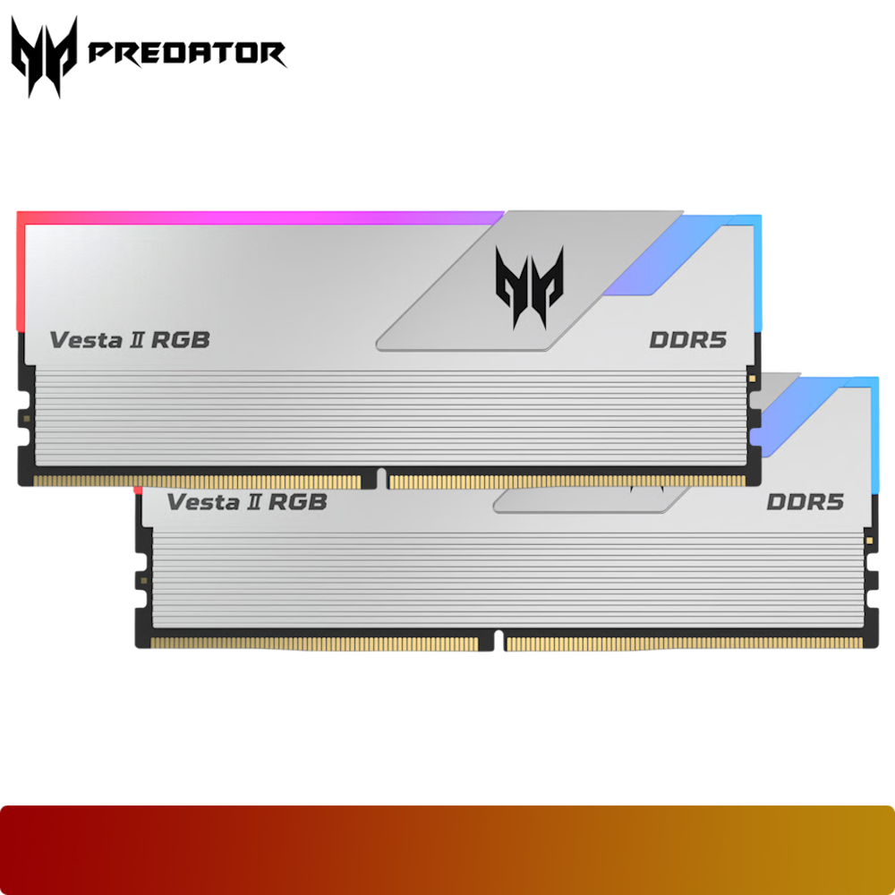 PREDATOR Vesta II DDR5 32GB Kit (2 x 16GB) 6000 MT/s CL30 Silver