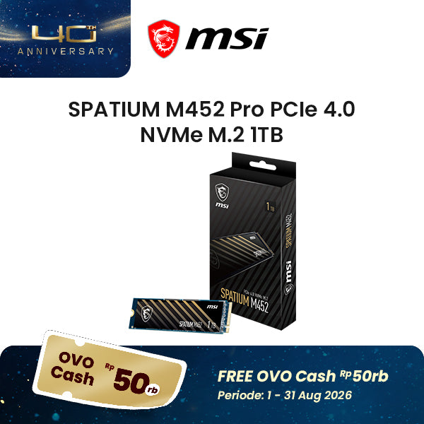 MSI SPATIUM M452 1TB PCIe 4.0 NVMe M.2