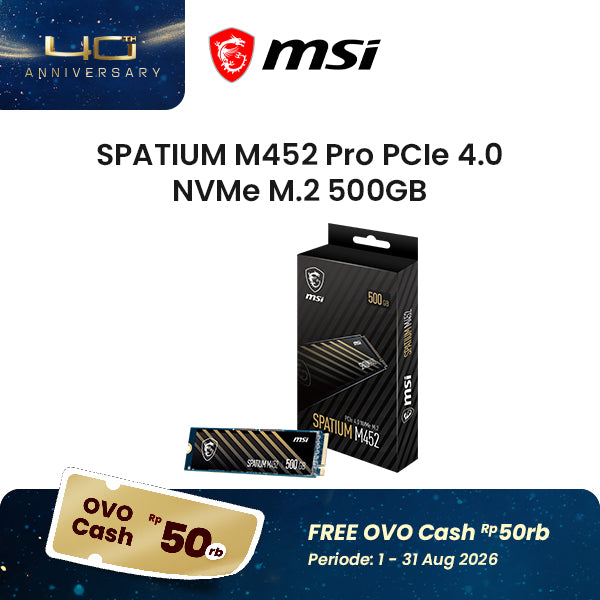 MSI SPATIUM M452 500GB PCIe 4.0 NVMe M.2