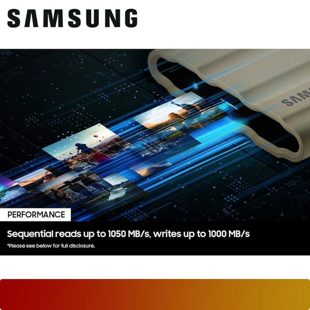 SAMSUNG Portable SSD T7 Shield USB 3.2 Gen 2 1TB