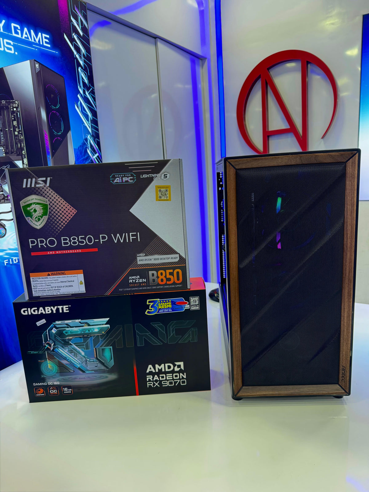 NK GM Moderate A20 Gaming PC CR07 : AMD Ryzen 7 9800X3D, Radeon RX 9070, 32GB, 1TB