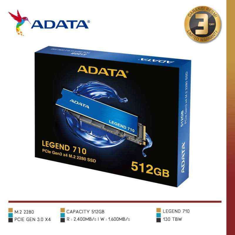 ADATA LEGEND 710 PCIe Gen3 x4 M.2 2280 Solid State Drive 512GB