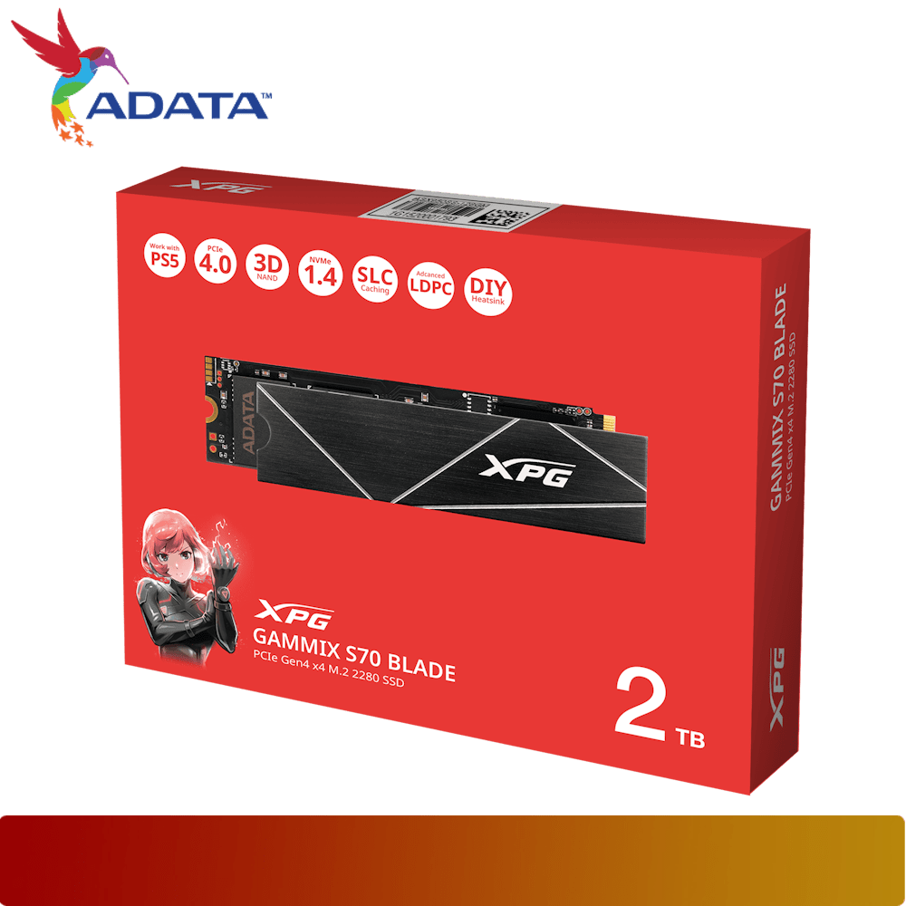 ADATA XPG GAMMIX S70 BLADE 2TB PCIe Gen4x4 M.2 2280 Solid State Drive-6-Nano Komputer