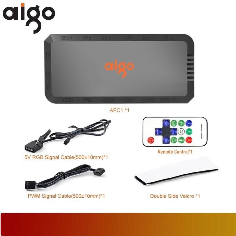 AIGO APC1 PWM Controller Fan Hub with remote control | 6 ARGB & 6 PWM Signal Output Ports - 4 - Nano Komputer