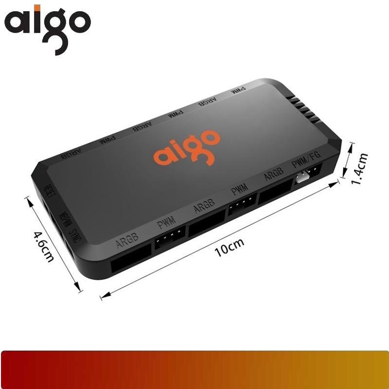 AIGO APC1 PWM Controller Fan Hub with remote control | 6 ARGB & 6 PWM Signal Output Ports - 3 - Nano Komputer