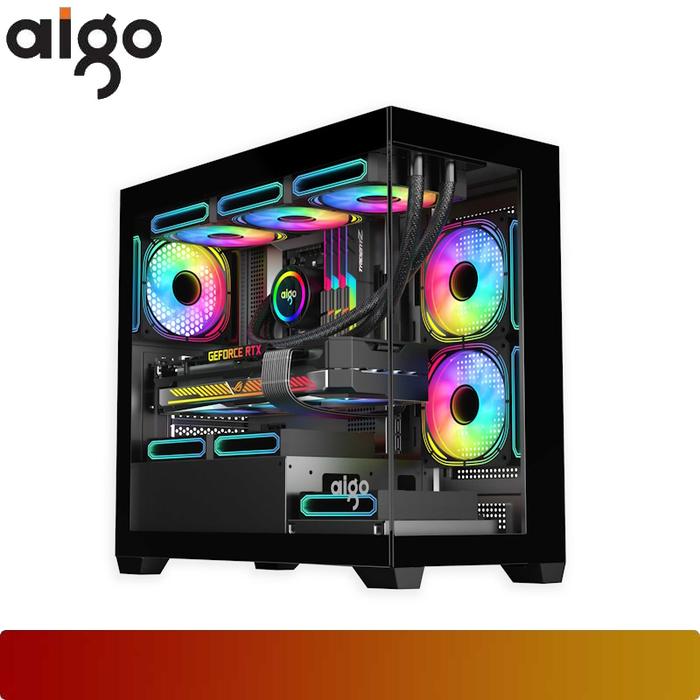 AIGO C218M M - ATX PC Case | Panoramic M - ATX Chassis - 5 - Nano Komputer
