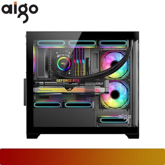 AIGO C218M M - ATX PC Case | Panoramic M - ATX Chassis - 3 - Nano Komputer