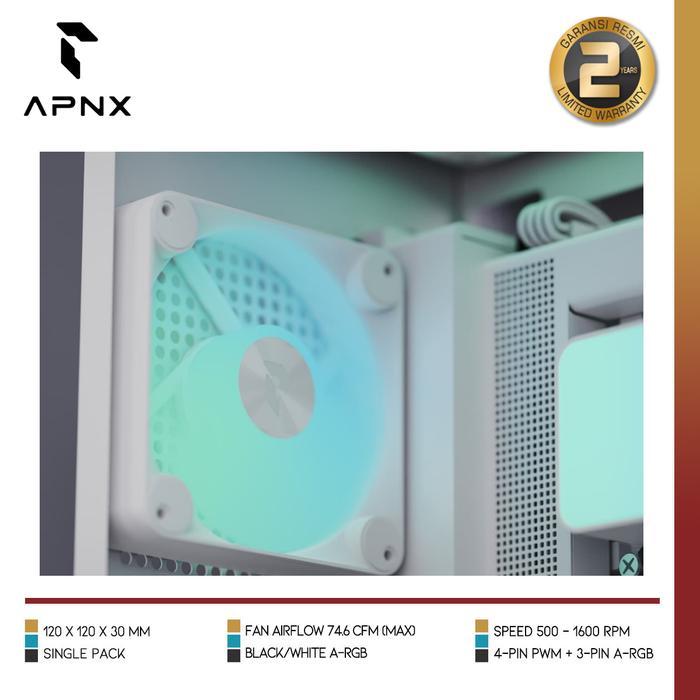 APNX FP1 120 PWM ARGB | 30mm performance fan with sleek new look - 4 - Nano Komputer