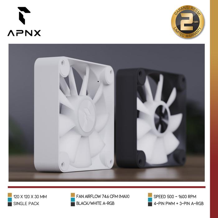 APNX FP1 120 PWM ARGB | 30mm performance fan with sleek new look - 2 - Nano Komputer