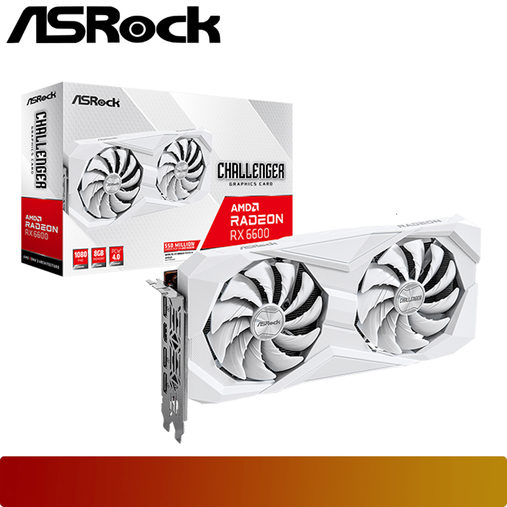 ASROCK AMD Radeon RX 6600 Challenger White 8GB-1-Nano Komputer