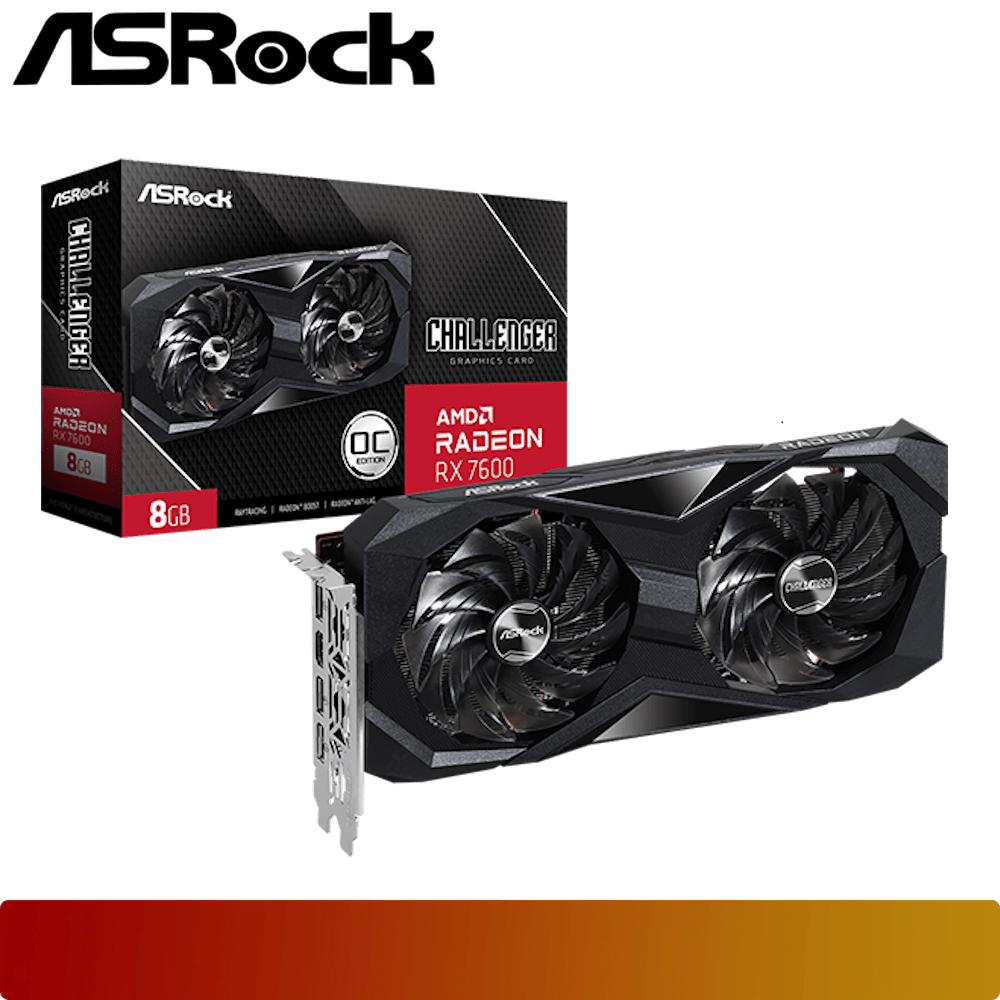 ASROCK AMD Radeon RX 7600 Challenger 8GB OC-1-Nano Komputer