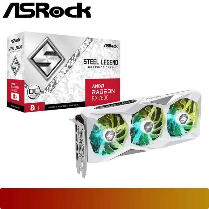 ASROCK AMD Radeon RX 7600 Steel Legend 8GB OC