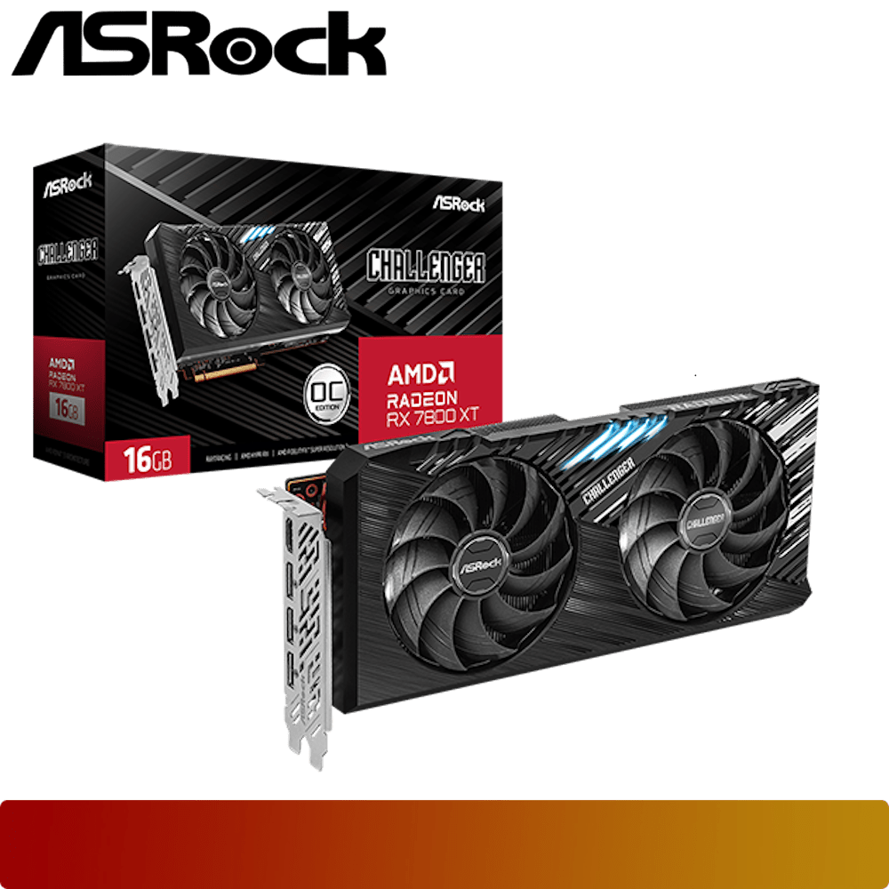 ASROCK AMD Radeon RX 7800 XT Challenger 16GB OC-1-Nano Komputer