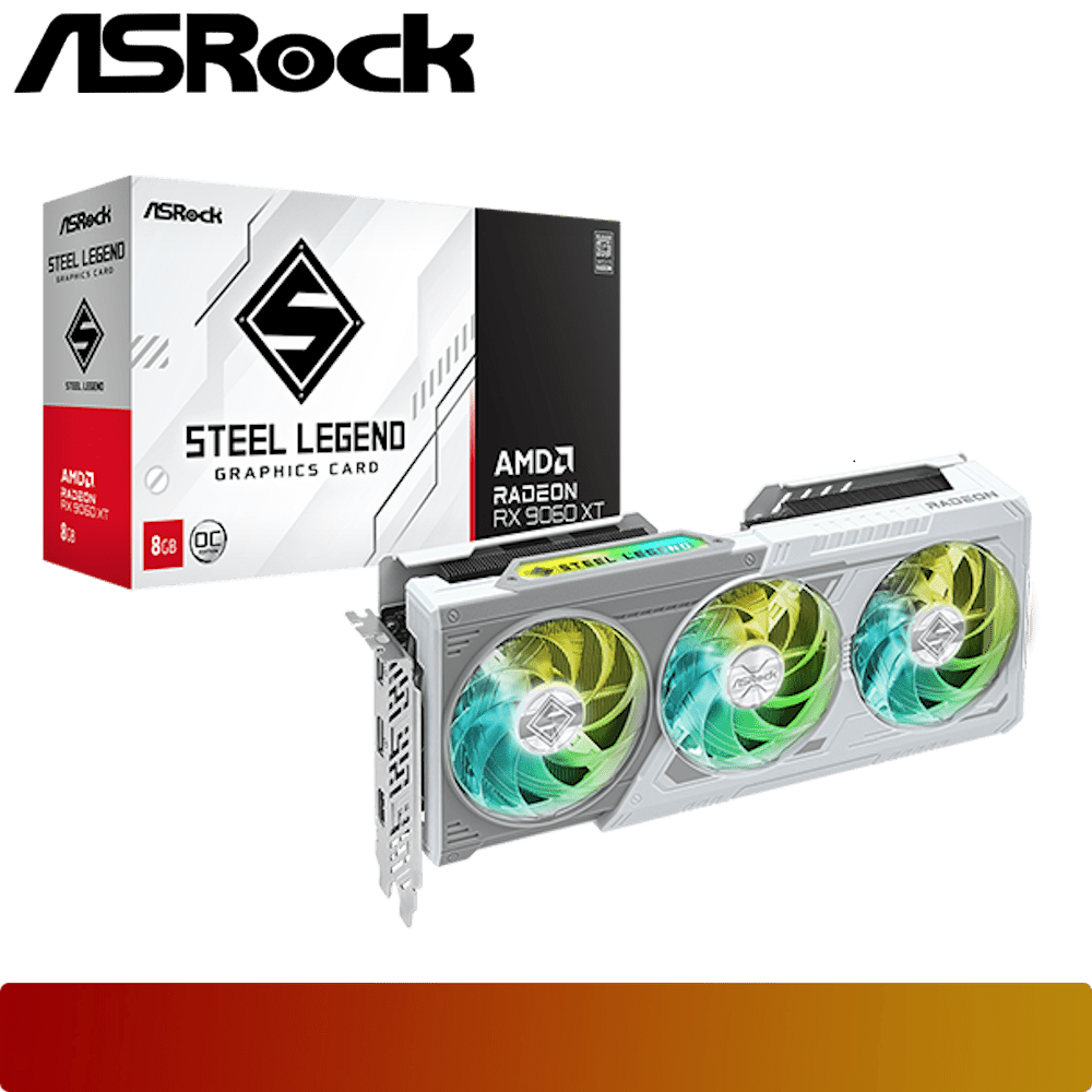 ASRock AMD Radeon RX 9060 XT Steel Legend 8GB OC-1-Nano Komputer