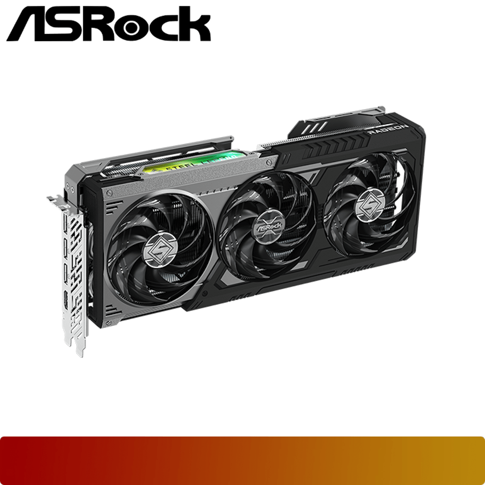 ASROCK AMD Radeon RX 9070 GRE Steel Legend Dark 12GB OC-3-Nano Komputer