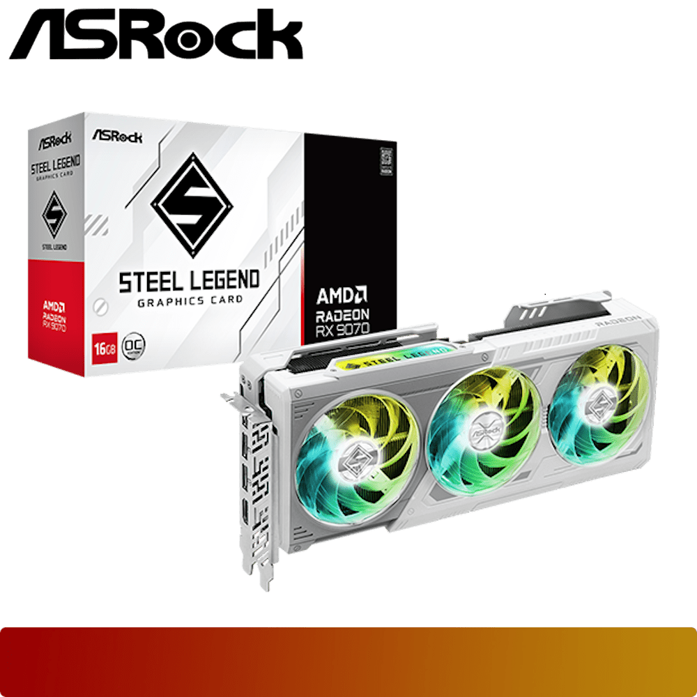 ASROCK AMD Radeon RX 9070 Steel Legend 16GB OC-1-Nano Komputer