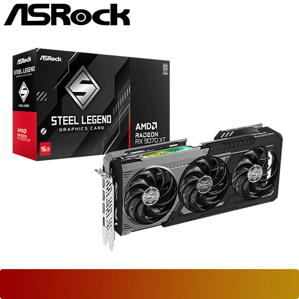 ASROCK AMD Radeon RX 9070 XT Steel Legend Dark 16GB-1-Nano Komputer