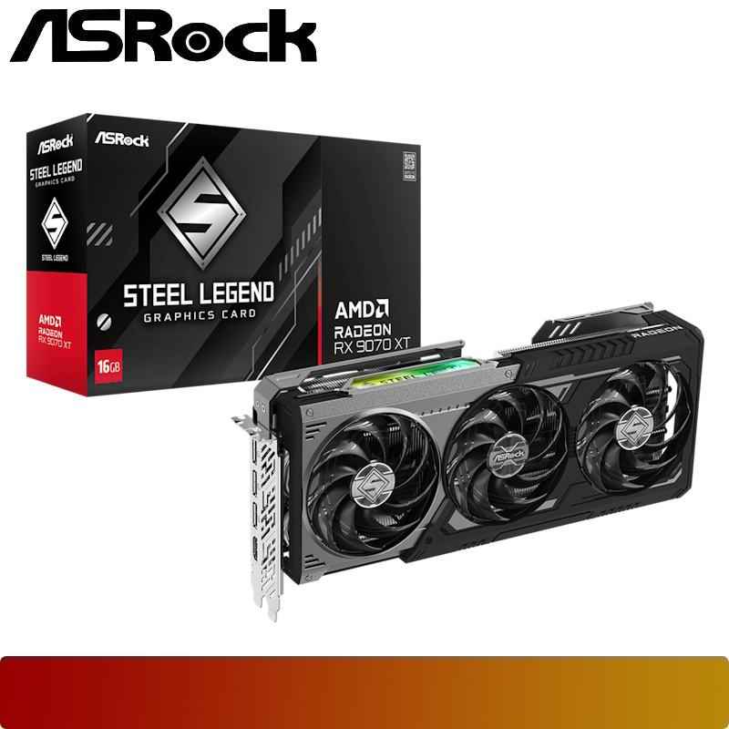 ASROCK AMD Radeon RX 9070 XT Steel Legend Dark 16GB