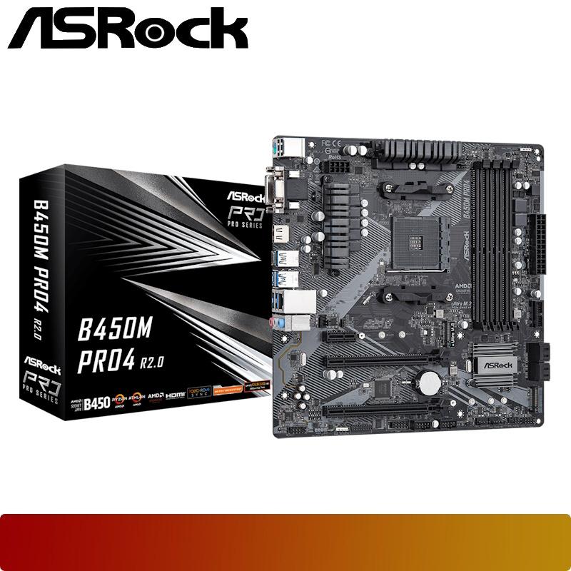 ASROCK B450M Pro4 R2.0 - 1 - Nano Komputer