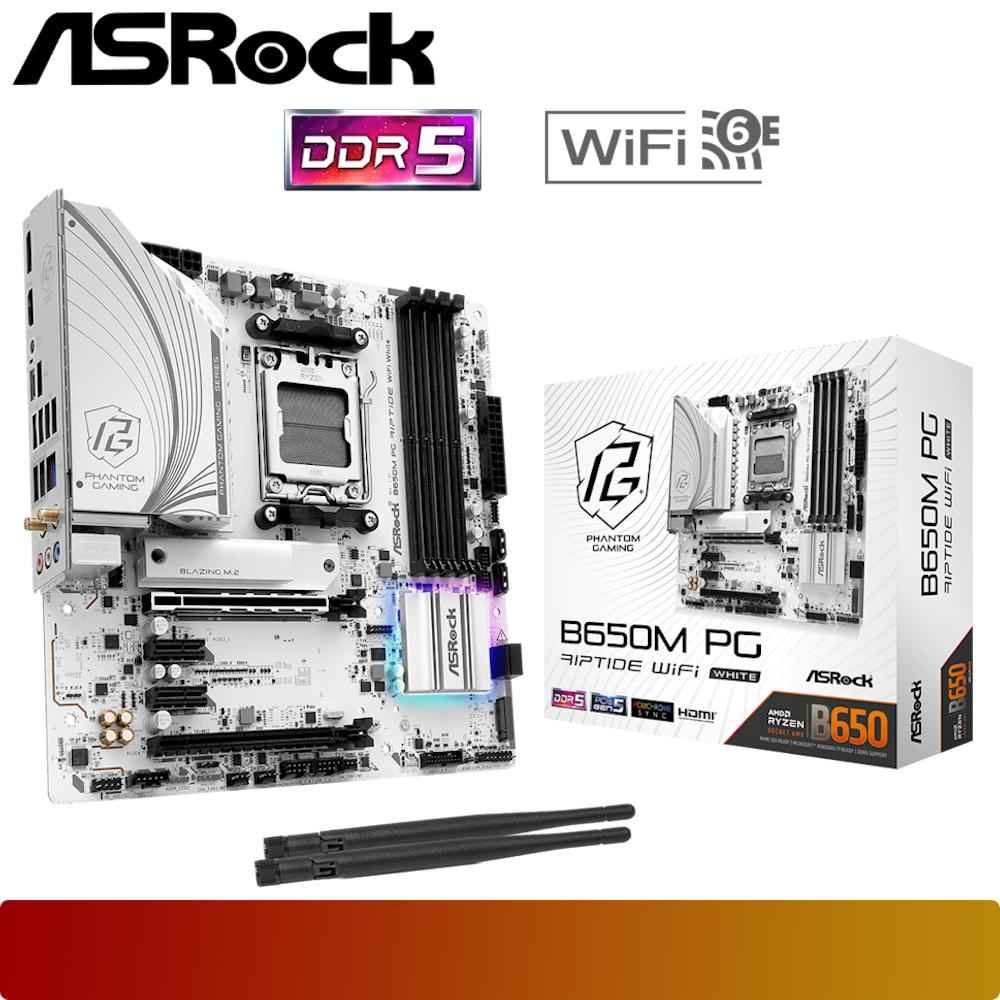 ASROCK B650M PG Riptide WiFi White - 1 - Nano Komputer