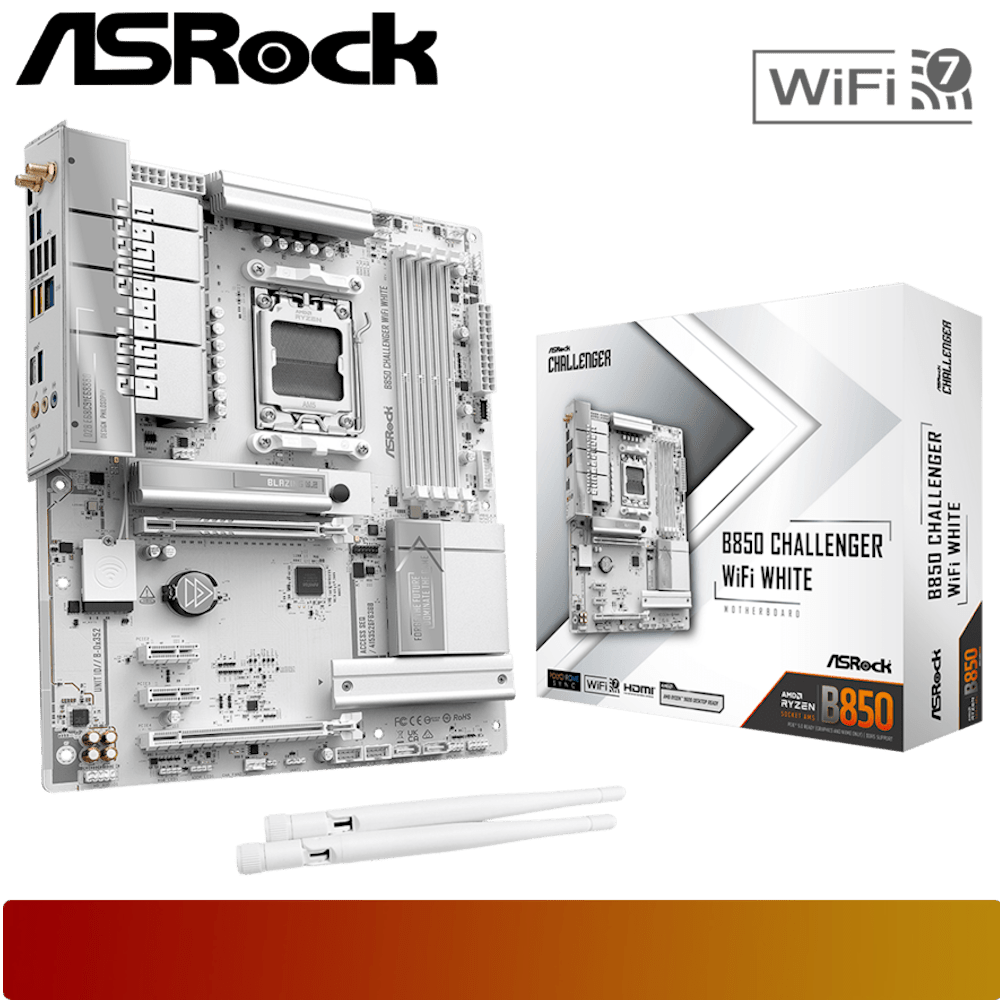 ASROCK B850 Challenger WiFi White - 1 - Nano Komputer