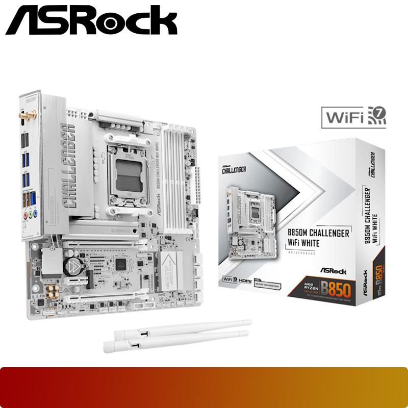ASROCK B850M Challenger WiFi White - 1 - Nano Komputer